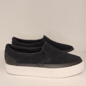 UGG Black Slip-On Sneakers with White Sole
